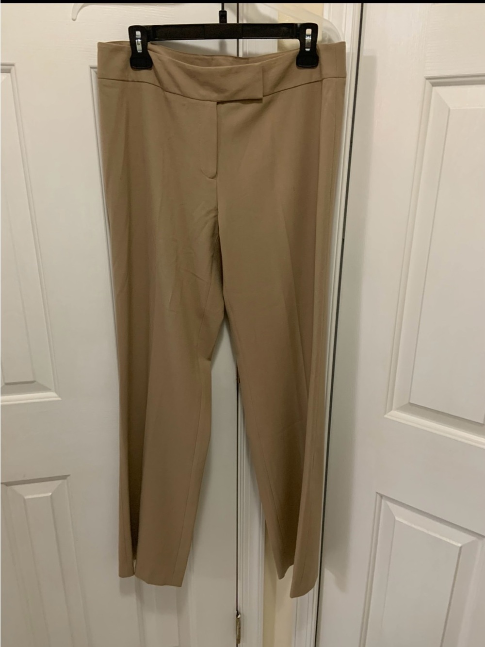 Tailored Stretch Straight-Leg Trousers - Stone Beige